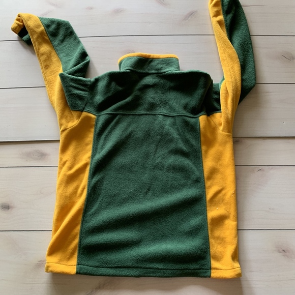 mens L Columbia full zip fleece green gold - Picture 4 of 5
